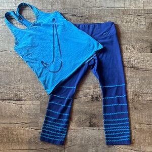 Nike Blue Women's Capris and tank set